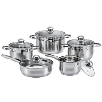 10 Pieces Stainless Steel Kitchen Cookware Set